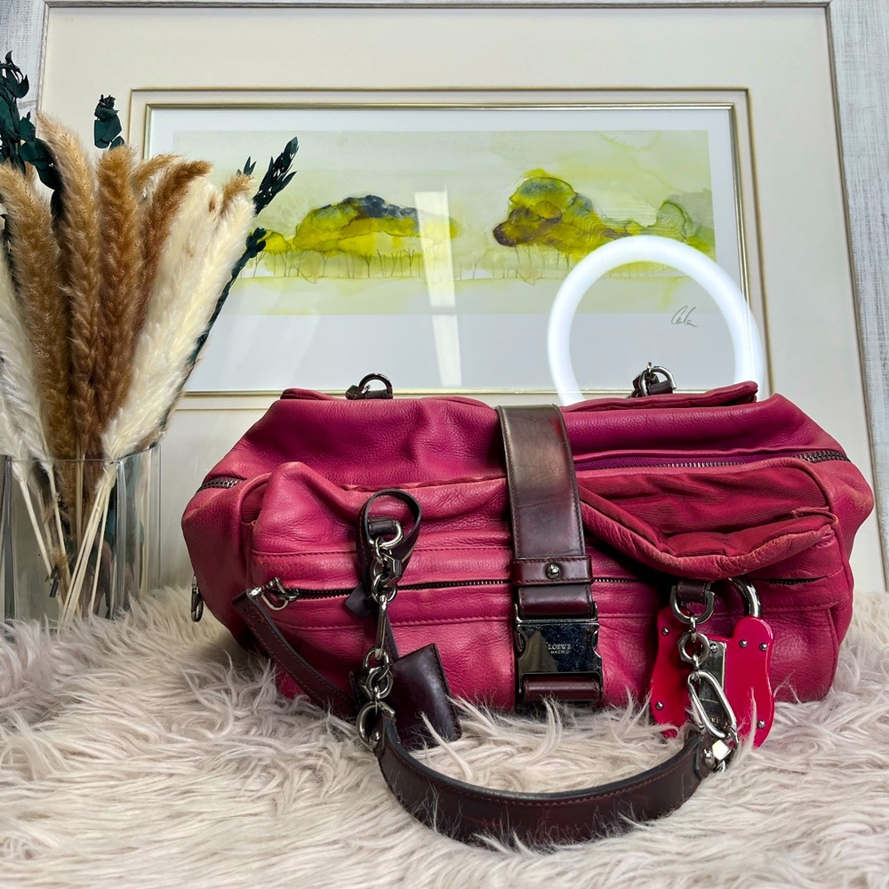 Loewe Pink Leather Shoulder Bag